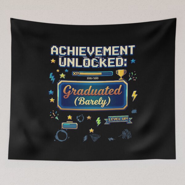 Item preview, Achievement Unlocked Graduated Barely Funny Gamer Graduation Design Class of 2026 designed and sold by Im-Ara.