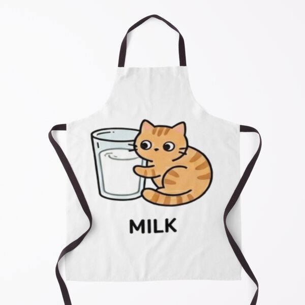 Item preview, Milk Cat Sticker – Cute Cat with Milk Funny Design designed and sold by Velora Design .