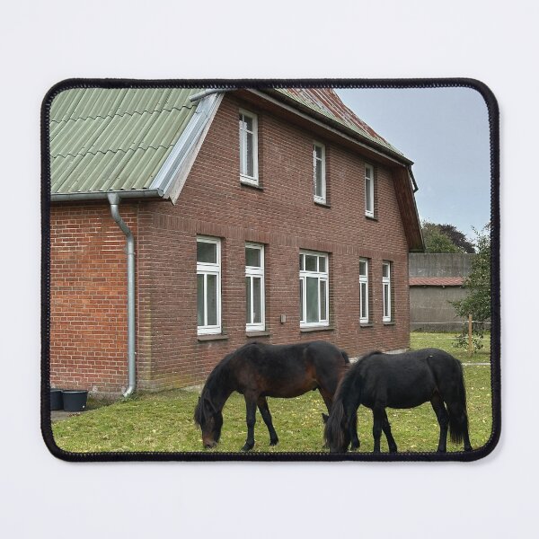 Item preview, Black Horses in a Quiet German Countryside designed and sold by alionakaluta.