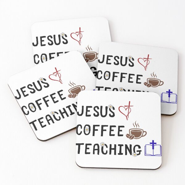 Aperçu de l'œuvre Enseignement du café de Jésus – Enseignant chrétien, don d'enseignant basé sur la foi, enseignement religieux créée et vendue par Im-Ara.