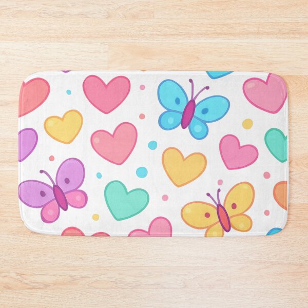 Item preview, Heart and butterfly pattern designed and sold by uunaa.