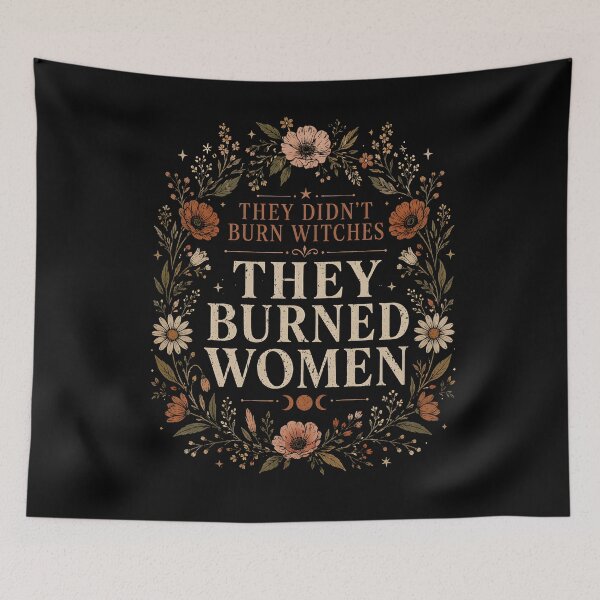 Item preview, They Didn’t Burn Witches shirt, They Burned Women Tee, Women Rights Dates T-shirt, Witch Tee, Women Shirt, Woman designed and sold by THREE LITTLE BEANS.