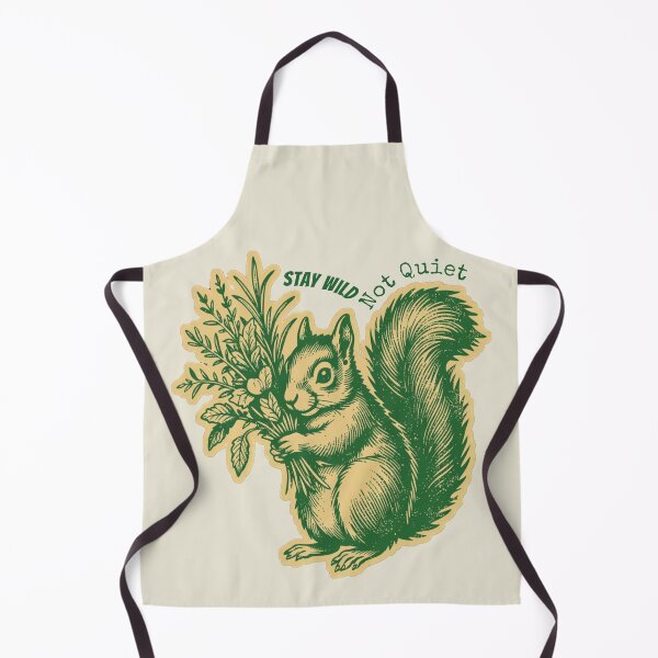 Item preview, Stay Wild Not Quiet Squirrel Vintage Botanical Art designed and sold by AlexandraSand.
