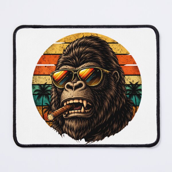 Item preview, Vintage Gorilla with Sunglasses Retro Sunset Cool Ape Graphic T-Shirt Funny Animal Streetwear Design designed and sold by Wear Sculpt.