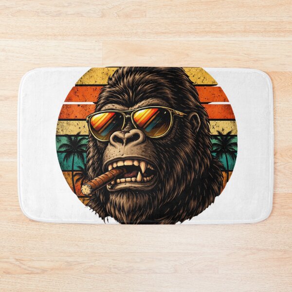 Item preview, Vintage Gorilla with Sunglasses Retro Sunset Cool Ape Graphic T-Shirt Funny Animal Streetwear Design designed and sold by Wear Sculpt.