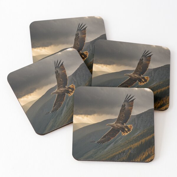 Item preview, Golden Eagle Over Mountains – Polish Tatra Sunrise Landscape designed and sold by LONE SPIRIT CO..