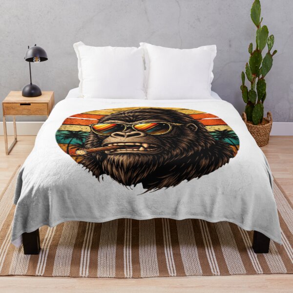 Item preview, Vintage Gorilla with Sunglasses Retro Sunset Cool Ape Graphic T-Shirt Funny Animal Streetwear Design designed and sold by Wear Sculpt.