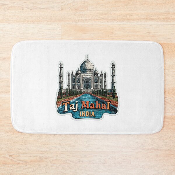 Item preview, Taj Mahal India Vintage Line Art Travel Sticker Illustration designed and sold by Blurbean.