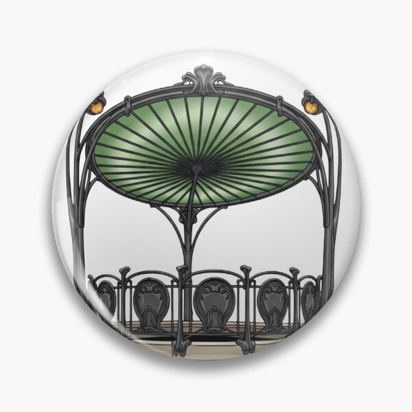 Item preview, Paris Metro Art Nouveau Architecture Sticker designed and sold by aivibesfunny.