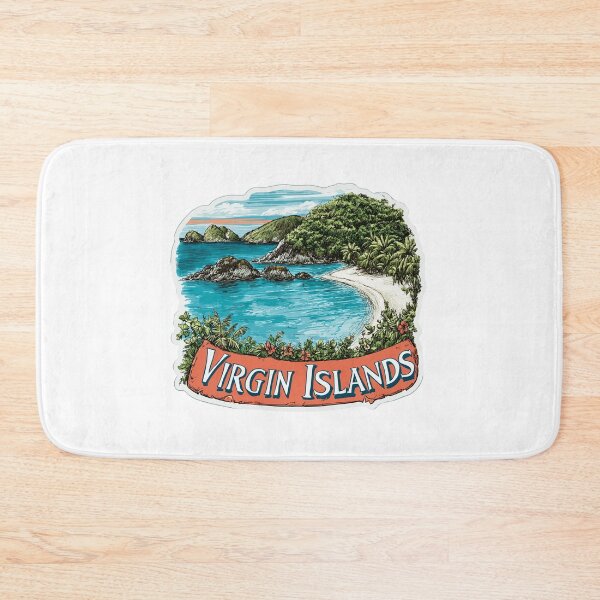 Item preview, Virgin Islands National Park Tropical Cove Beach Illustrated Sticker designed and sold by Blurbean.