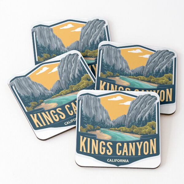 Item preview, Kings Canyon California National Park Granite Valley River Badge   Sticker designed and sold by Blurbean.