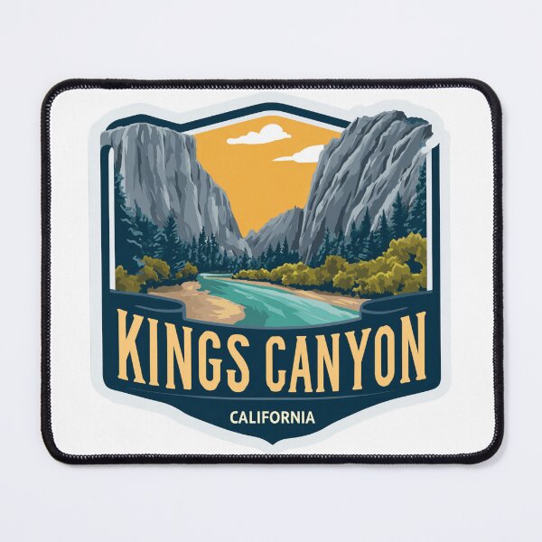 Item preview, Kings Canyon California National Park Granite Valley River Badge   Sticker designed and sold by Blurbean.