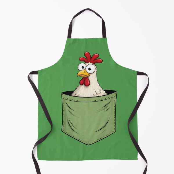 Item preview, Funny Hen in Pocket Cartoon Illustration designed and sold by infinitearte.