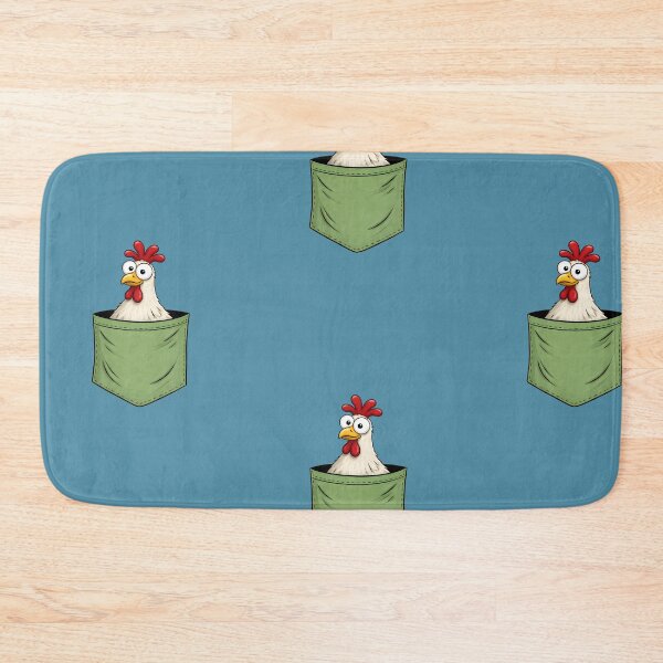 Item preview, Funny Hen in Pocket Cartoon Illustration designed and sold by infinitearte.