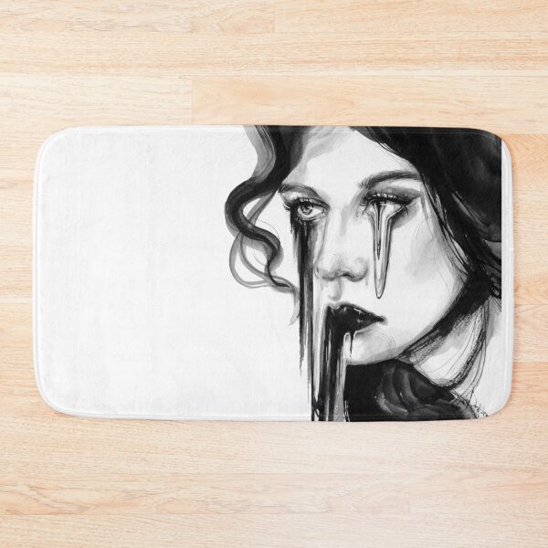 Item preview, Woman Face Melting - Black Ink  designed and sold by Ibreathart.