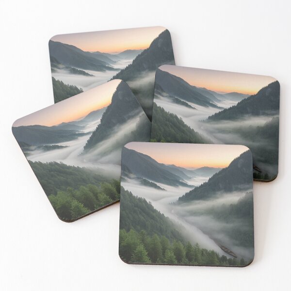 Item preview, Pieniny Mountains Mist – Dunajec River Valley at Sunrise designed and sold by LONE SPIRIT CO..