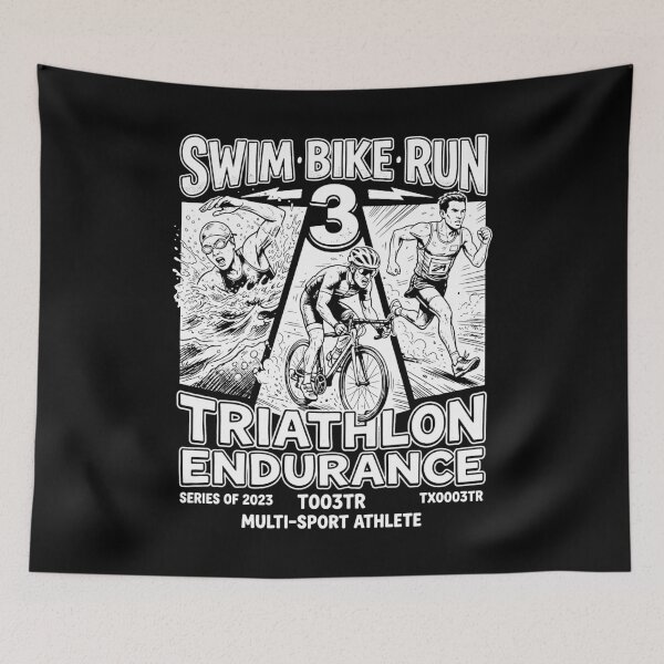 Item preview,  Swim Bike Run Triathlon Endurance 2023 Multi-Sport Athlete Comic Graphic designed and sold by graphixpolash.