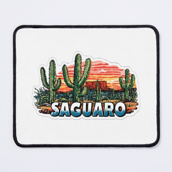 Item preview, Saguaro National Park Arizona Desert Sunset Cactus Graphic Sticker designed and sold by Blurbean.