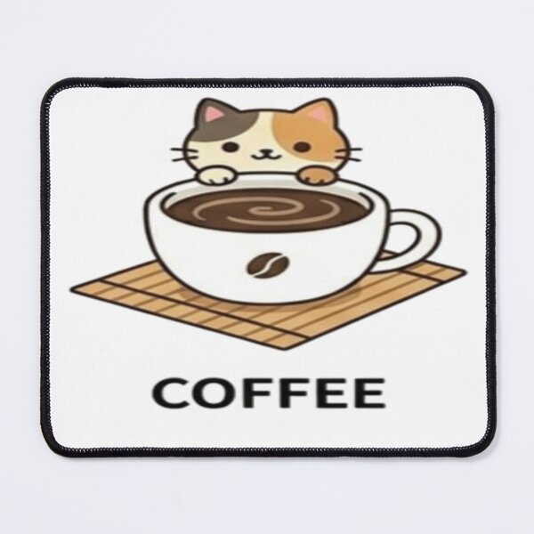 Item preview, Coffee Cat Sticker – Cute Cat Coffee Lover Design designed and sold by Velora Design .