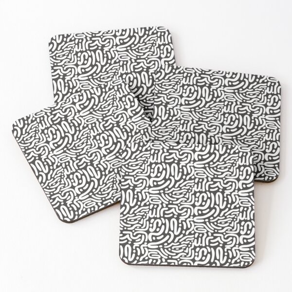 Item preview, Abstract Mono Doodle Pattern designed and sold by Sacha's Artistry.