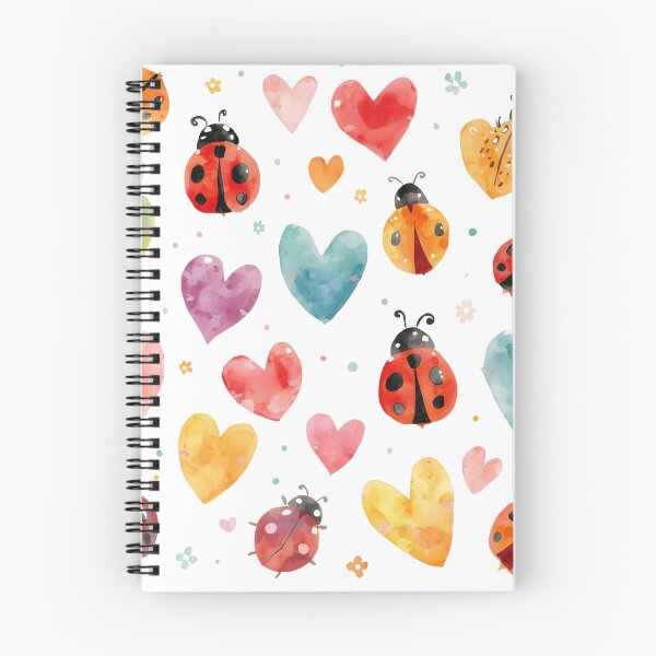 Item preview, Heart and ladybug pattern designed and sold by uunaa.