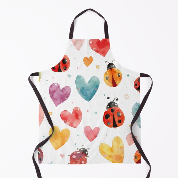 Item preview, Heart and ladybug pattern designed and sold by uunaa.