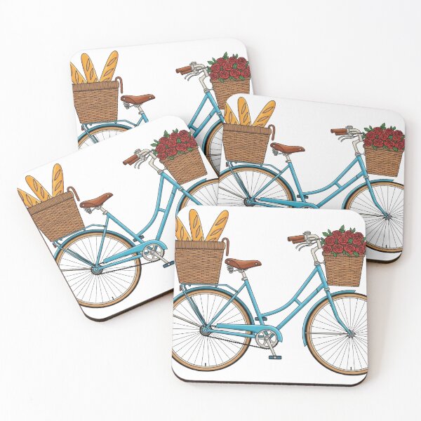 Item preview, Vintage Paris Bicycle and Baguette Sticker designed and sold by aivibesfunny.