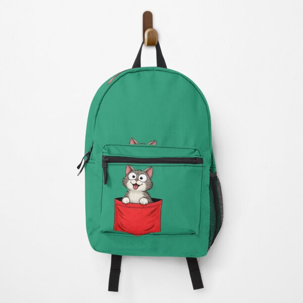 Item preview, Funny Cat in Pocket Cartoon Illustration designed and sold by infinitearte.