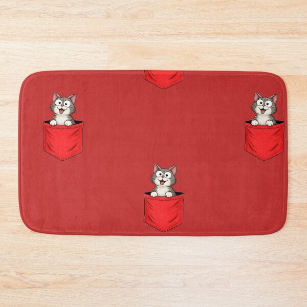 Item preview, Funny Cat in Pocket Cartoon Illustration designed and sold by infinitearte.