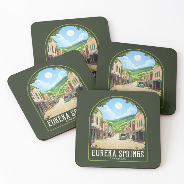 Item preview, Eureka Springs Vintage Travel Illustration designed and sold by HomeLivingCo.