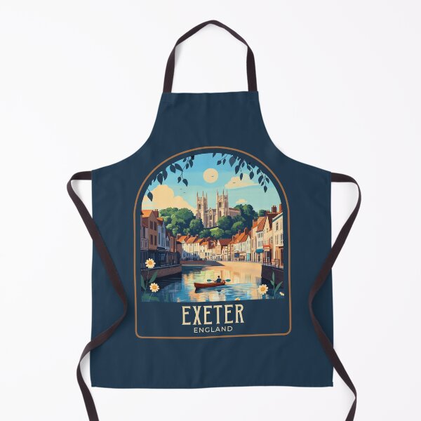 Item preview, Exeter Vintage Travel Illustration designed and sold by HomeLivingCo.