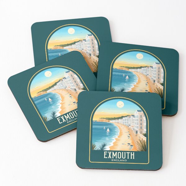 Item preview, Exmouth Vintage Travel Illustration designed and sold by HomeLivingCo.