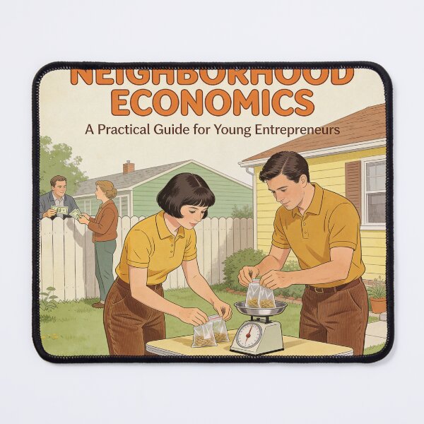 Item preview, Neighborhood Economics - Retro 70s Parody Art designed and sold by PictorialWhimsy.
