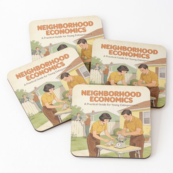 Item preview, Neighborhood Economics - Retro 70s Parody Art designed and sold by PictorialWhimsy.