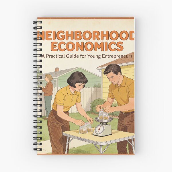 Item preview, Neighborhood Economics - Retro 70s Parody Art designed and sold by PictorialWhimsy.