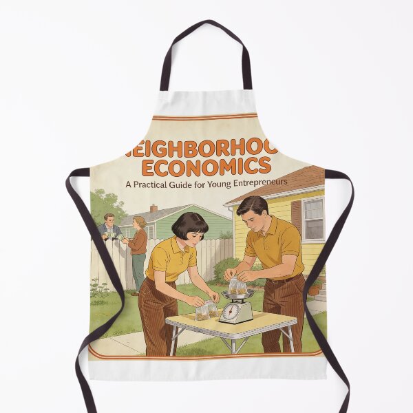 Item preview, Neighborhood Economics - Retro 70s Parody Art designed and sold by PictorialWhimsy.