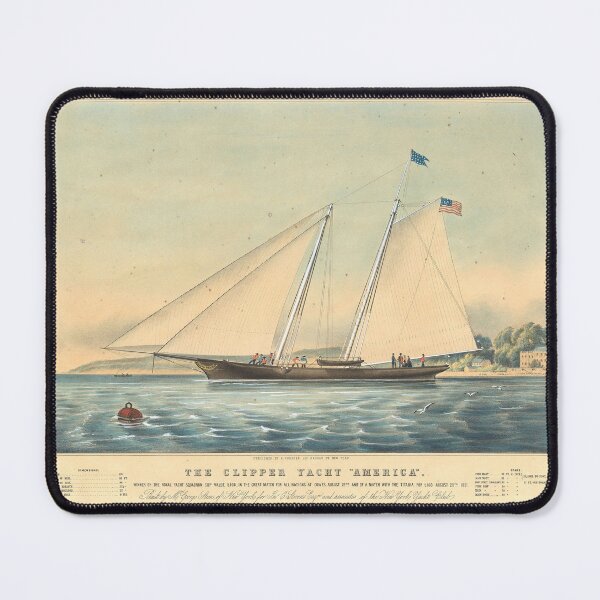 Item preview, Currier America Yacht Race 1851 | Vintage Travel designed and sold by GammaRay.