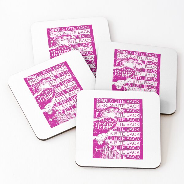Item preview, "GRRLS BITE BACK" Pink hawk designed and sold by madebyAnnie0.