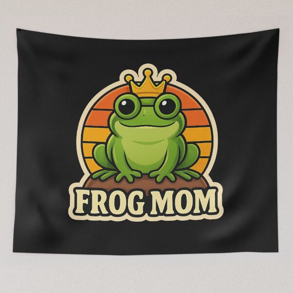 Item preview, Frog Mom Mother’s Day Gift Cute Frog Sticker – Funny Frog Lover Gift, Retro Aesthetic Kawaii Frog Decal for Laptop, Water Bottle & Planner ?? designed and sold by Basma Designs | Retro, Kawaii Shirts & Stickers.
