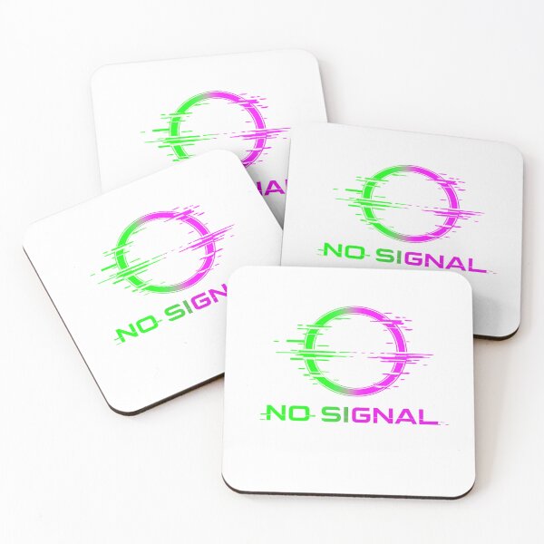 Item preview, NO SIGNAL Green Purple Glitch – Cyberpunk Error Design designed and sold by UnglaublichGut.