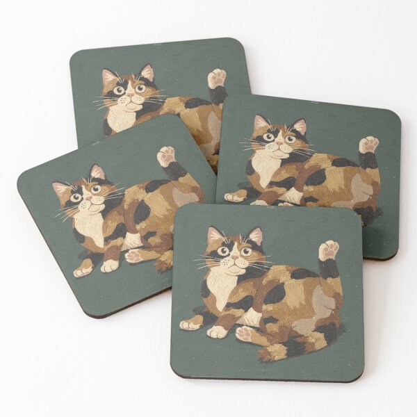 Item preview, Weird Medieval Cat Portrait - Folk Art Humor designed and sold by PictorialWhimsy.