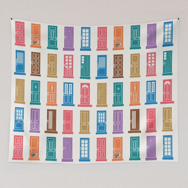 Item preview, The Doors | Colorful Door Illustration designed and sold by LizuliArt.