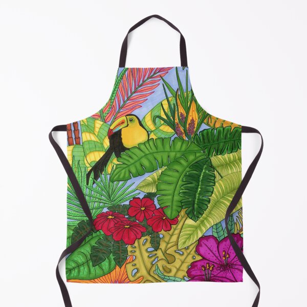 Item preview, Jungle Guardian - Bold Toucan Tropical Fern Illustration designed and sold by Cass Harker Studio.
