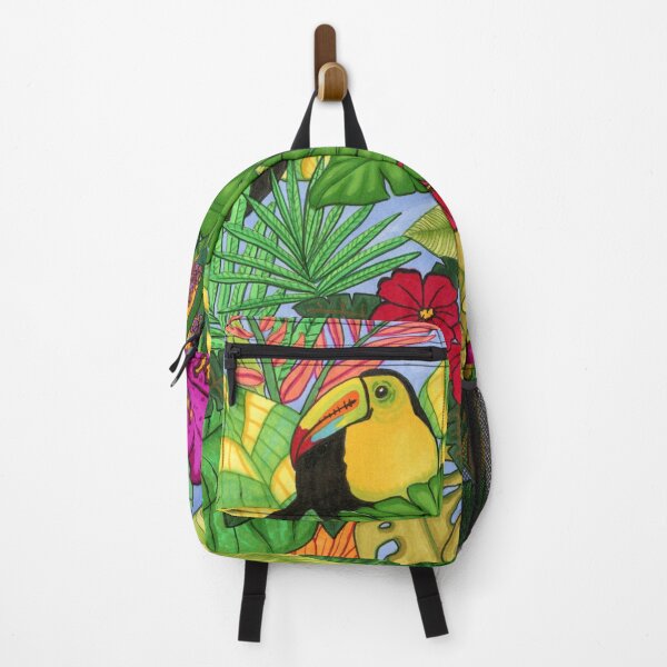 Item preview, Jungle Guardian - Bold Toucan Tropical Fern Illustration designed and sold by Cass Harker Studio.