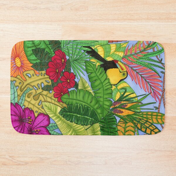 Item preview, Jungle Guardian - Bold Toucan Tropical Fern Illustration designed and sold by Cass Harker Studio.