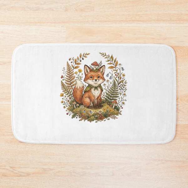 Item preview, Wilderkind Cottagecore Fox Mushroom Hat Wildflower T-Shirt designed and sold by Egyptian king ⭐⭐⭐⭐⭐.
