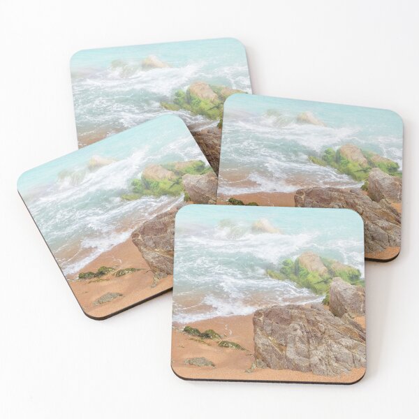 Item preview, Rocky beach in misty day designed and sold by AsahiNoAme.