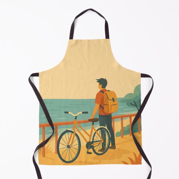 Item preview, Seaside Cycle View – Minimalist Summer Travel Design designed and sold by mbmstores.