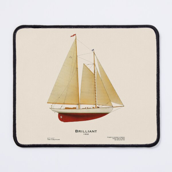 Item preview, Ocean Cruising Schooner Brilliant (1932) designed and sold by Antiquated Art.