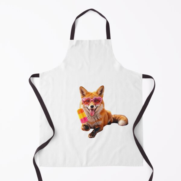 Item preview, "Fox Yeah!" Playful Summer Fox in Heart Sunglasses and Ice Pop Sticker designed and sold by Vibe Glue.